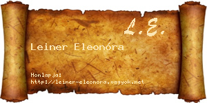 Leiner Eleonóra névjegykártya